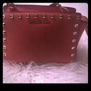 Peach studded MK Bag